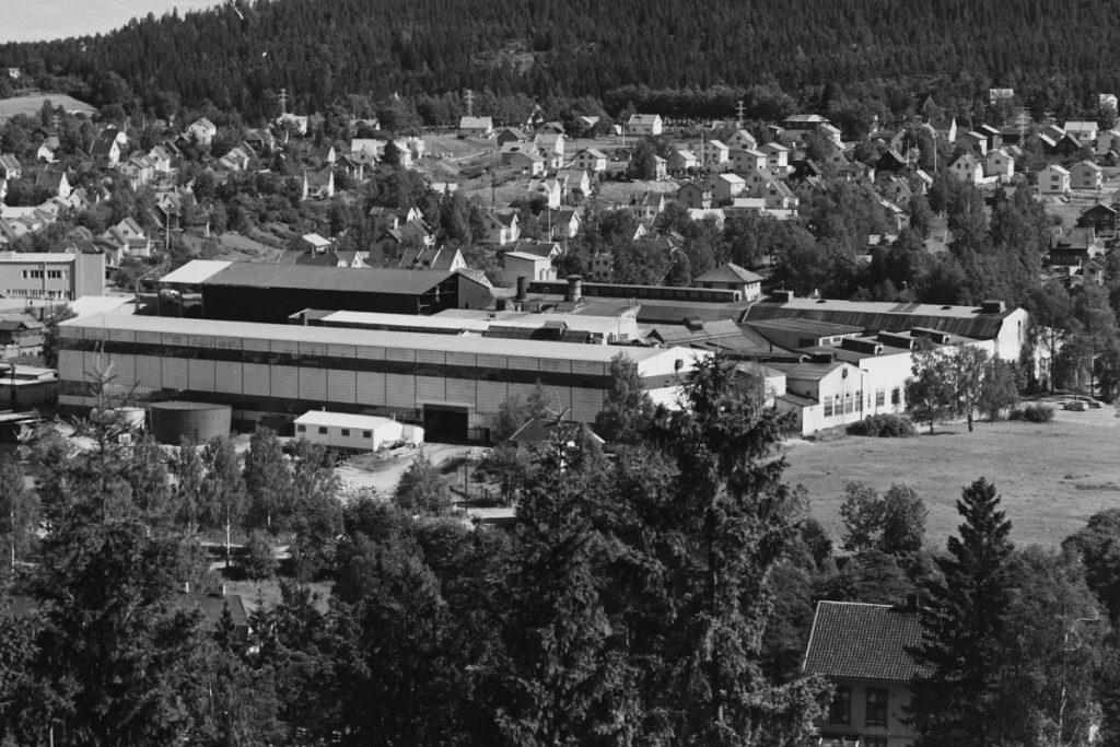 Strømmen Staal. Strømmens Verksted. Historie. Foto: Nasjonalbiblioteket.