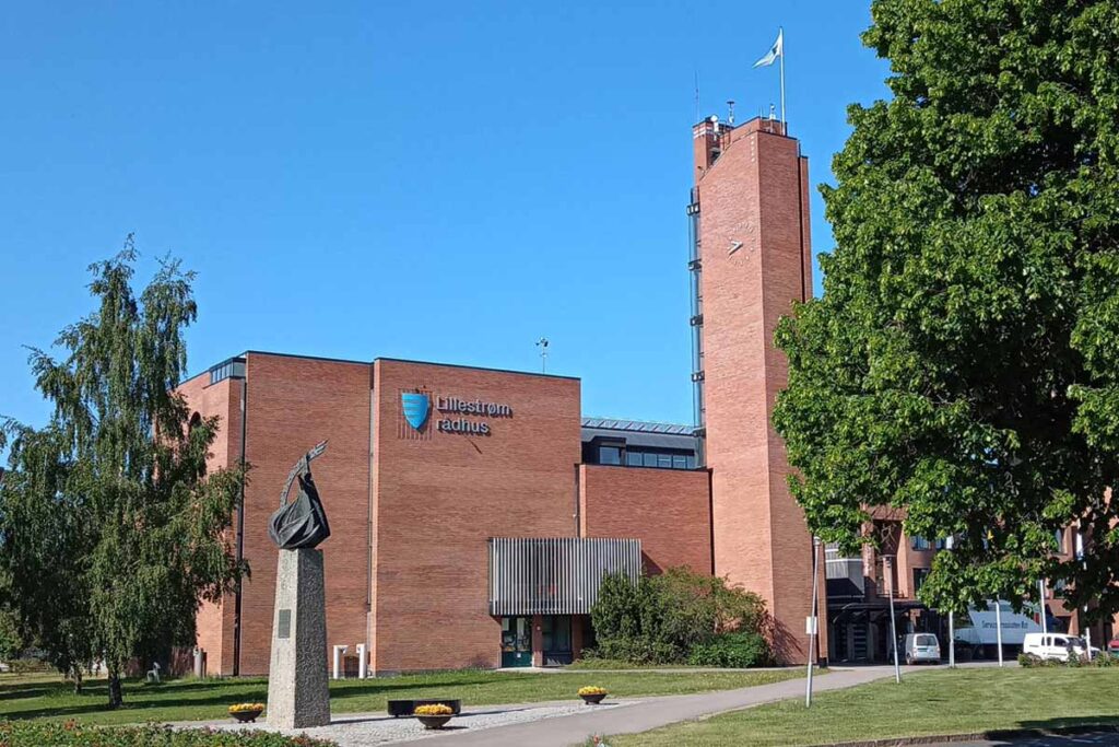 Lillestrøm kommune (rådhuset): Kommunestyret behandlet flere Strømmen-relaterte saker i 2019-2023. Foto: Vårt Strømmen, vartstrommen.no.
