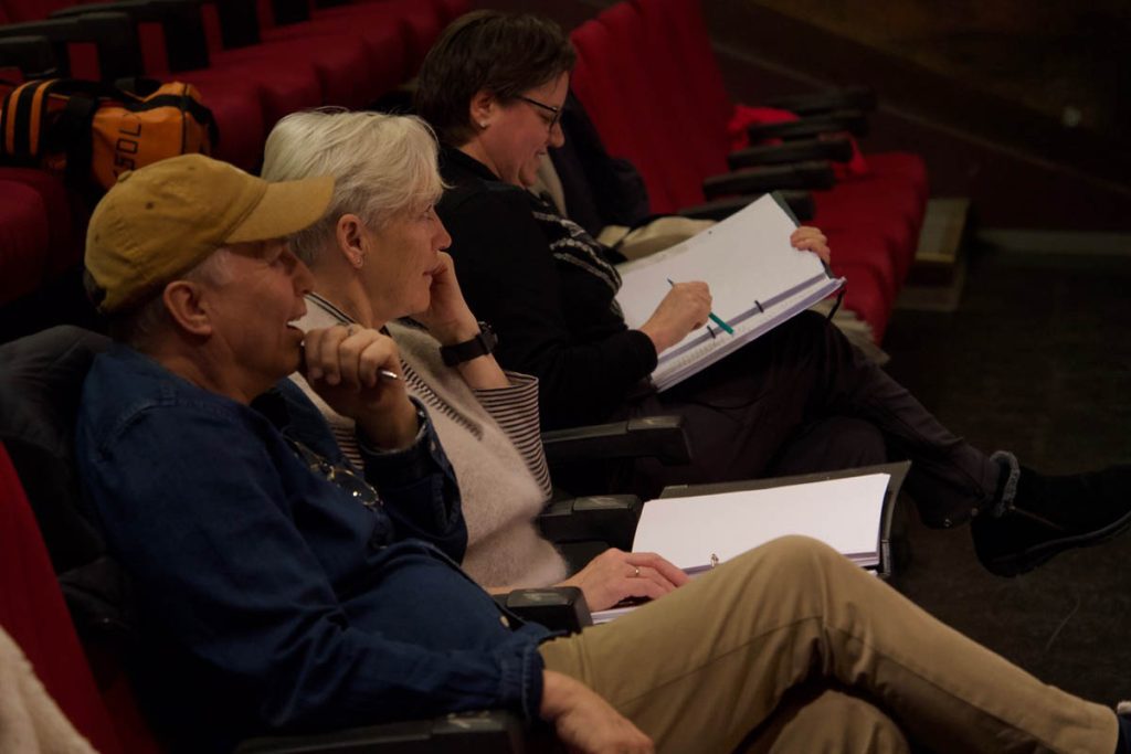 Teatergruppa Strømlingen på Folkets Hus Strømmen: Teater-forestillingen "Panikk i kulissene" mars 2026. Foto. Synnøve Dolven.