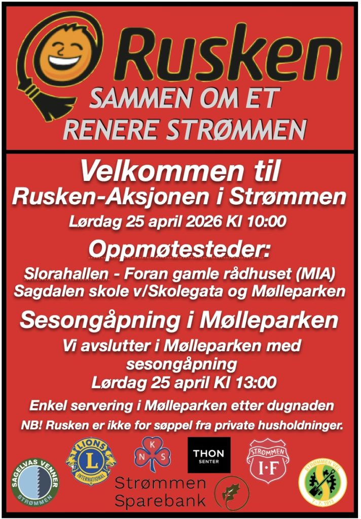 Rusken-aksjonen 25. april 2026 - Sammen om et renere Strømmen.
