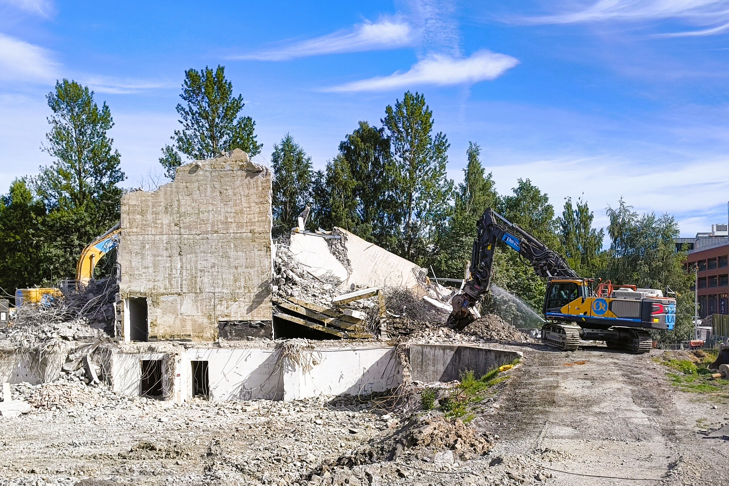 Strømmen Verksted-tomta. Grave- og rivearbeid i 2026. Foto: Vårt Strømmen, www. vartstrommen.no