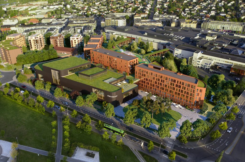 Fremtidens Strømmen: Thon Gruppens utbyggingsprosjekt. Illustrasjon: Hille Melbye Arkitekter, hmark.no.