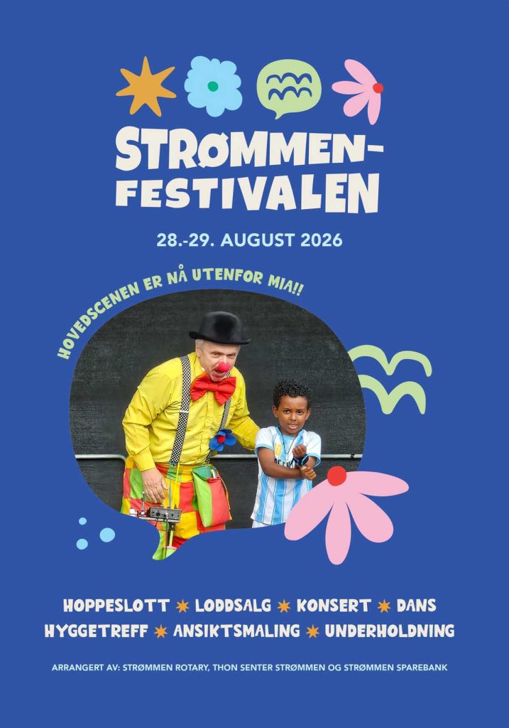 Strømmen Vel: Program for Strømmenfestivalen ("Sagelvafestivalen") 2026. Illustrasjon: Fra festivalprogrammet.
