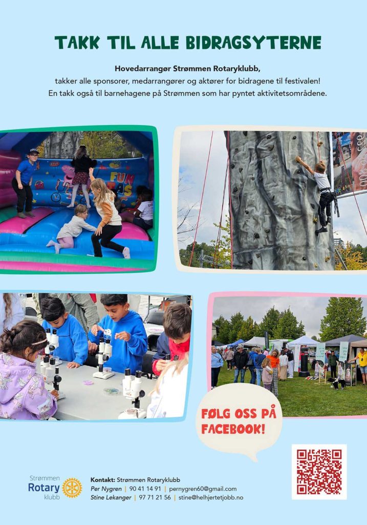 Strømmen Vel: Program for Strømmenfestivalen ("Sagelvafestivalen") 2026. Illustrasjon: Fra festivalprogrammet.