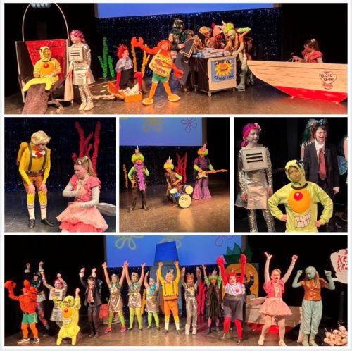 Lørenskog Musikalteater: "Svampebob Jr" - musikal / teater på Folkets Hus Strømmen. Foto: Siv Elisabeth Vold Eide.